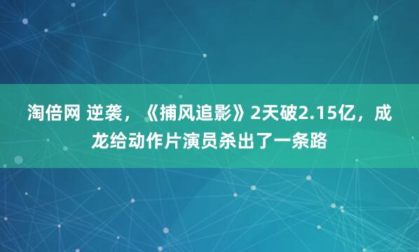 淘倍网 逆袭，《捕风追影》2天破2.15亿，成龙给动作片演员杀出了一条路