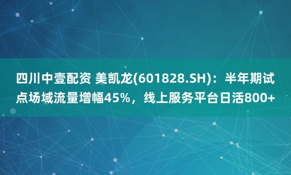 四川中壹配资 美凯龙(601828.SH)：半年期试点场域流量增幅45%，线上服务平台日活800+